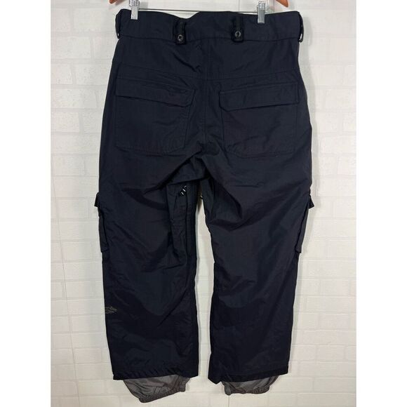 Bonfire Mens Snowboarding Pants Size L Black Cargo Zip Pockets - Picture 2 of 16